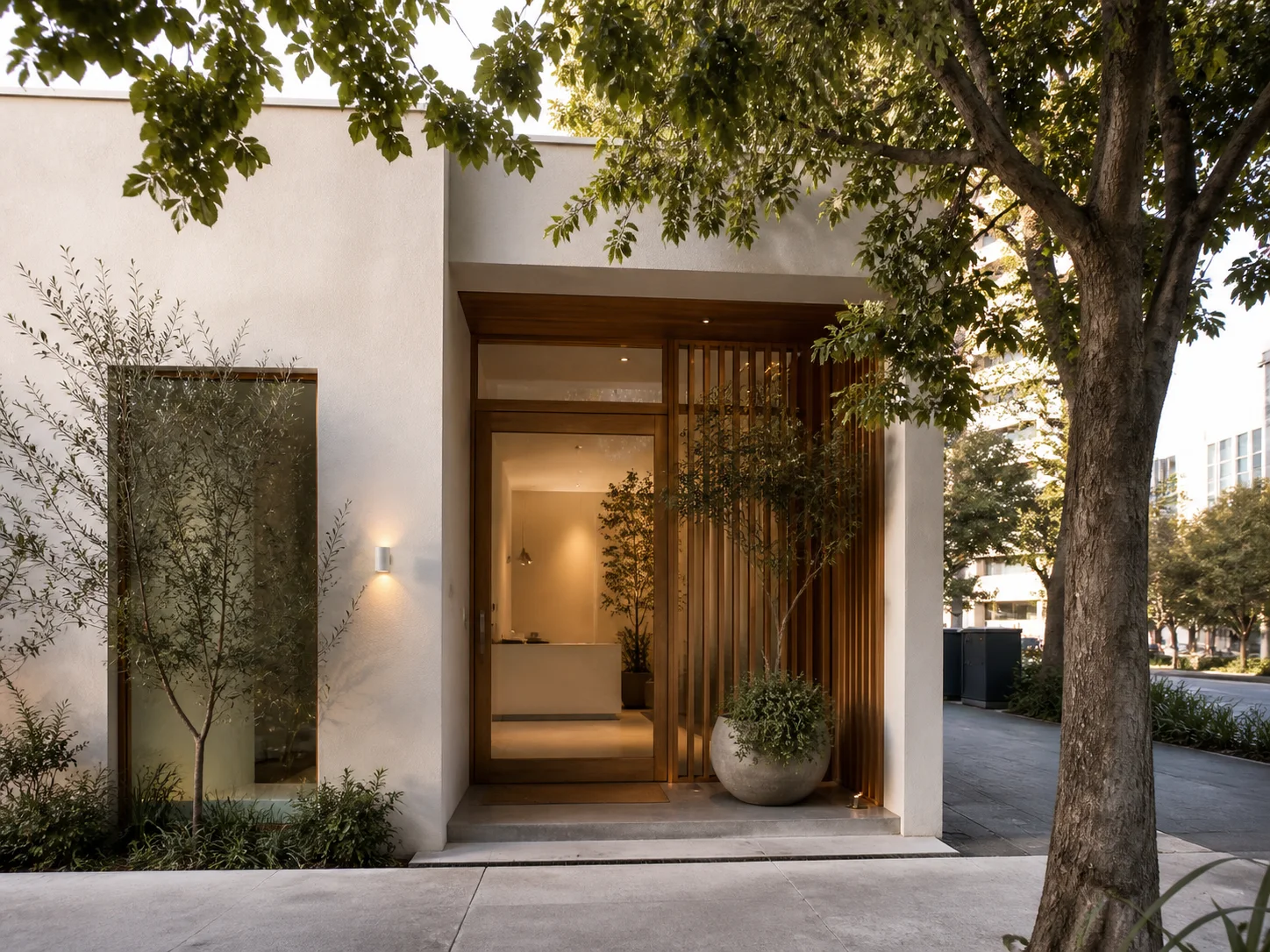 Fictional development image of a practice entrance